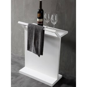 Столик для ванной комнаты Abber Stein с полотенцедержателем белый