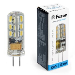 Светодиодная лампа Feron 2W 170Lm 6400K G4 25859