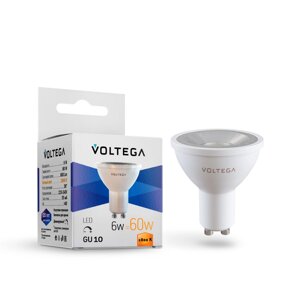 Светодиодная лампа Voltega SIMPLE Софит 6W 600Lm 2800K GU10 7108
