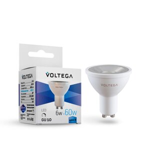 Светодиодная лампа Voltega SIMPLE Софит 6W 600Lm 4000K GU10 7109
