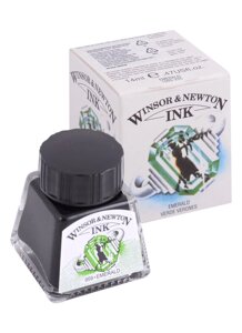 Тушь художественная Winsor&Newton, 14 мл, изумрудная