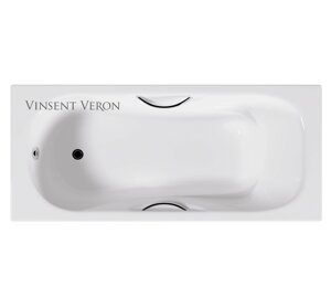 Ванна чугунная Vinsent Veron Aura 180x80 с ручками белый