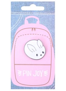 Значок Pin Joy Кролик круглый (металл) (12-08599-935)