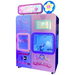 Автомат по продаже сахарной ваты (Выставочный образец) с монетоприемником с терминалом безналичной оплаты