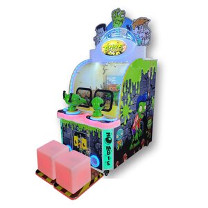 Двойной Zombie Attack Детский автомат тир с видеоигрой Новинка, пуфы