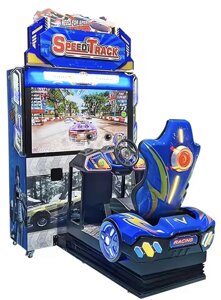 Игровой автомат гонки, с рулём "SpeedTrack" Новинка