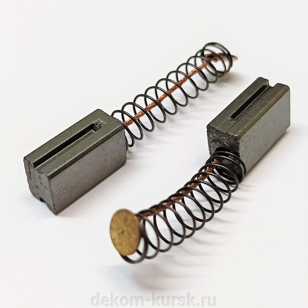 Щётки графитовые Калибр машины шлифовальной ЛШМ-800ЕР рубанка РЭ ЭШМ-420Р ПЭМ-450м MAKITA CB-411 угольные 6х9х14мм 2шт от компании Сервисный центр "Деком" - запчасти насосов, компрессоров, инструмента - фото 1