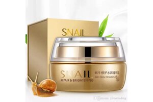 Влажняющий крем для лица против морщин с муцином улитки SNAIL repair & brightening 50G