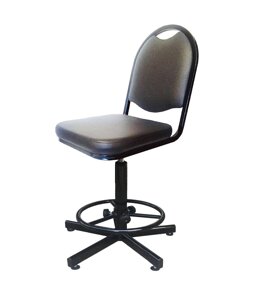 Кресло винтовое стул Профи (h530-630, винтовой, регулируемая опора для ног, кожзам)