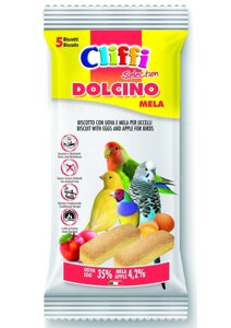Cliffi (Италия) лакомства для птиц: яичный бисквит с яблоком (35 г)
