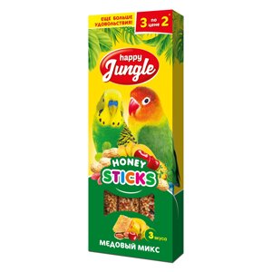 Happy Jungle палочки д/птиц медовый микс 3 шт 90 гр (90 г)