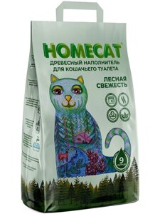 Homecat наполнитель древесный наполнитель, мелкие гранулы (12 кг)