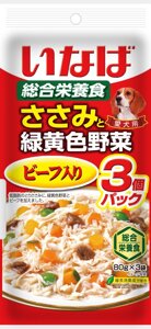 Inaba паучи Куриное филе с овощами и говядиной для собак, 3 шт. (240 г)