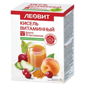 Кисель Витаминный ФОРТЕ, 5 пакетов по 20 г, ЛЕОВИТ
