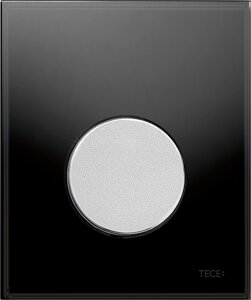 Кнопка смыва TECE Loop Urinal 9242655 черное стекло, кнопка хром матовый