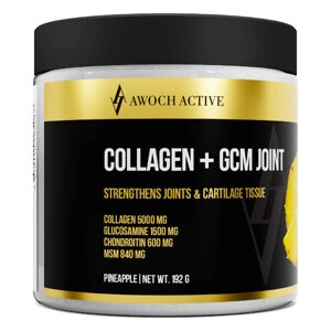 Комплекс для суставов и связок Коллаген + GCM Joint, ананас, 192г, AWOCHACTIVE