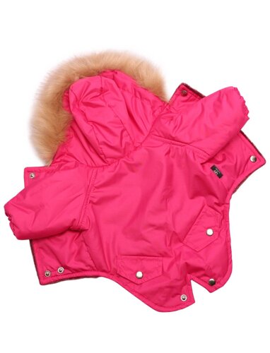 Lion зимняя куртка для собак: парка, розовая (S)