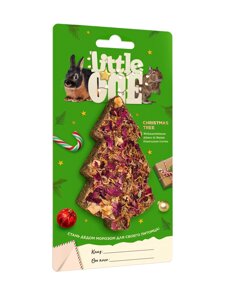 Little One лакомство-игрушка "Новогодняя елочка" для морских свинок, кроликов, шиншилл и дегу (65 г)