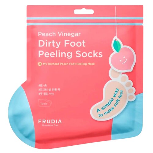 Маска-носочки для педикюра с ароматом персика, 40 г, Frudia