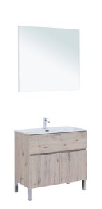 Мебель для ванной Aquanet Алвита New 90 1 ящик, 2 дверцы, дуб веллингтон белый