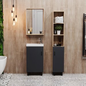 Мебель для ванной Onika Тимбер 45 серый матовый/дуб сонома