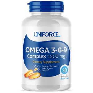 Омега 3-6-9, 1200 мг, 90 капсул, uniforce