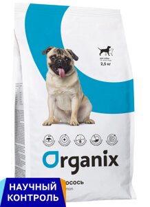 Organix полнорационный сухой корм для взрослых собак с лососем и клюквой для чувствительного пищеварения (18 кг)