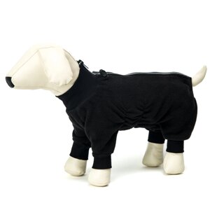 OSSO комбинезон для собак черный из флиса на молнии (на мальчика) (380 г)