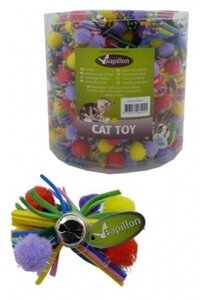 Papillon игрушка для кошек "Разноцветный бант" с бубенчиком, 7 см (10 г)