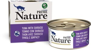 Prime Nature консервы для кошек: тунец с ширасу в бульоне (1 шт)