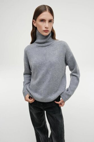 Пуловер арт. B0123017W Цвет: Серый меланж светлый