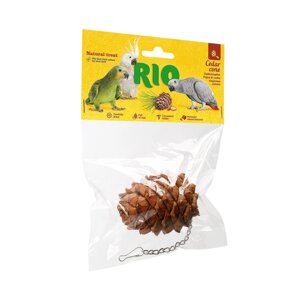 Рио лакомство-игрушка кедровая шишка для крупных и средних попугаев (50 г)