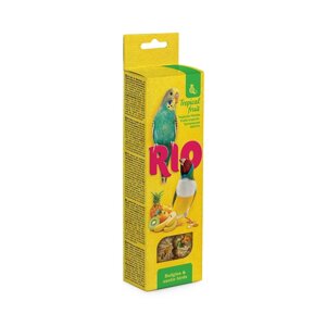 Рио палочки для волнистых попугайчиков и экзотов с тропическими фруктами, 2х40 г (80 г)
