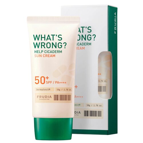 Солнцезащитный крем Сикадерм для чувствительной кожи What’s Wrong, SPF50+PA, 50 г, Frudia
