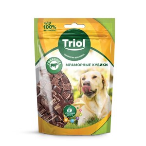Triol (лакомства) мраморные кубики из говядины для собак (70 г)