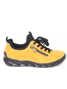 Туфли Rieker женские демисезонные, размер 37, цвет желтый, артикул 55073-68