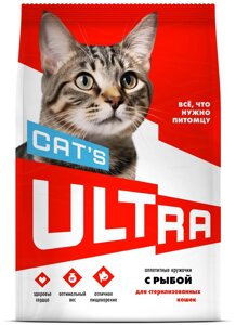 ULTRA аппетитные кружочки с рыбой для стерилизованных кошек (1,5 кг)