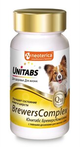 Unitabs brewersComplex с Q10 для мелких собак, 100таб (90 г)