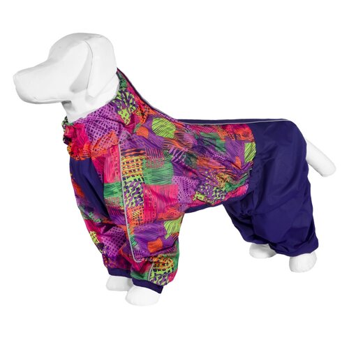 Yami-Yami одежда дождевик для собаки с рисунком «Квадраты», лаванда, Стаффордширский терьер (380 г)