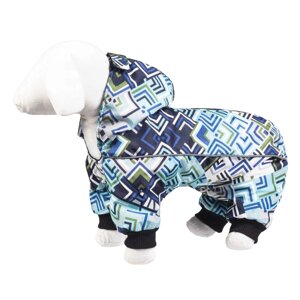 Yami-Yami одежда дождевик с капюшоном для собак малых пород, с рисунком "морской бриз"M)