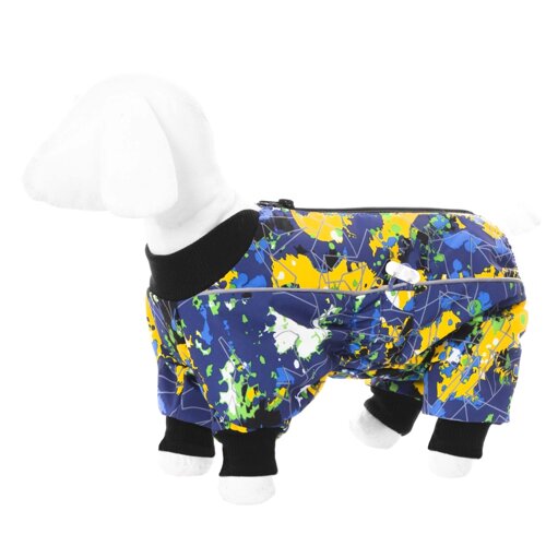 Yami-Yami одежда комбинезон для собак малых пород, на флисе с рисунком "краски"M)