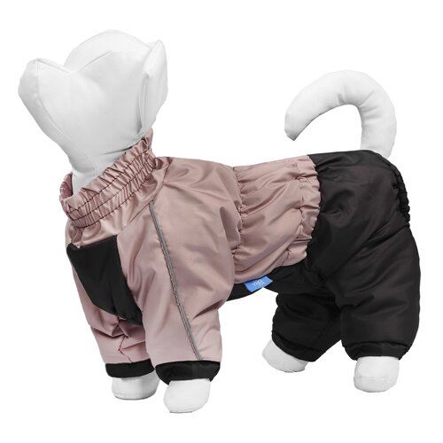 Yami-Yami одежда комбинезон для собак, на флисовой подкладке, коричнево-розовый (S)