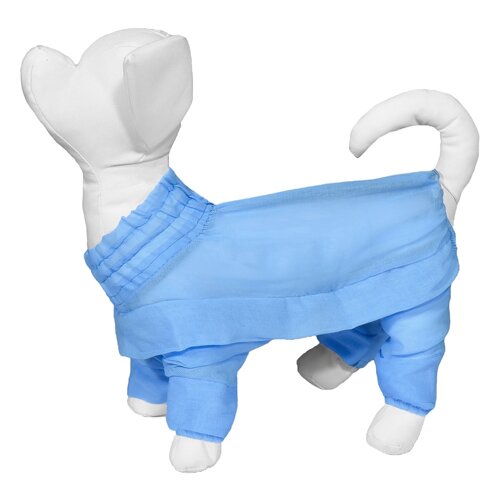 Yami-Yami одежда комбинезон от клещей для китайской хохлатой собаки, голубой (L)
