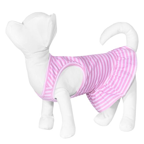 Yami-Yami одежда платье для собаки розовое, в полоску (S)