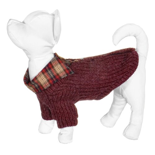 Yami-Yami одежда свитер с рубашкой для собак, бордовый (XL)