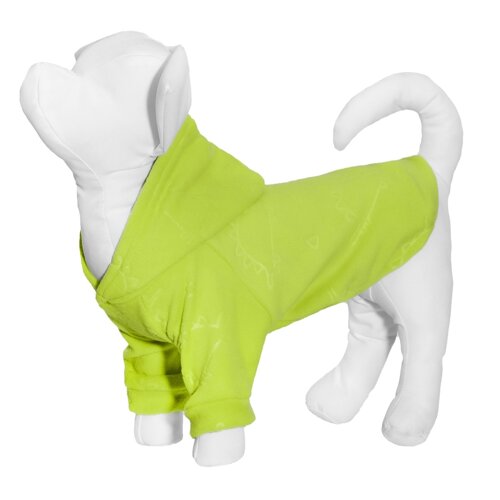 Yami-Yami одежда толстовка для собаки из флиса с принтом "Динозавры", салатовая (L)