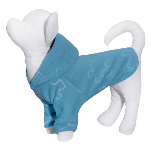 Yami-Yami одежда толстовка для собаки из флиса с принтом "Пазлы", голубая (XL)