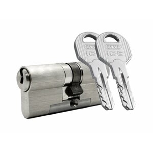 Цилиндр EVVA ICS ключ-ключ с функцией Vario (размер 61х51 мм) - Никель (2+5 ключей)