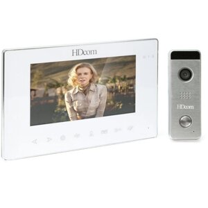 Full HD домофон HDcom W-714-FHD (7) с записью по датчику / комплект видеодомофона / домофон для частного дома / цифровой домофон