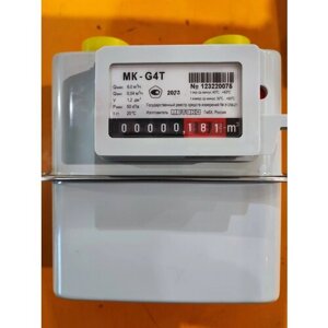 Газовый счетчик МК G4T с термокорректором, левый вход газа,1"1/4 дюйма, метэко